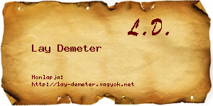 Lay Demeter névjegykártya